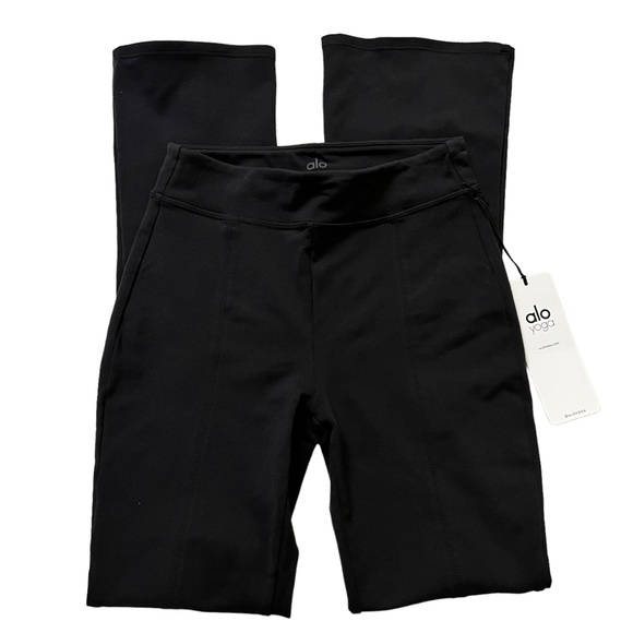 Alo Yoga Leggings Airbrush 7/8 High Waist Flutter in Black NWT Small - Picture 5 of 12